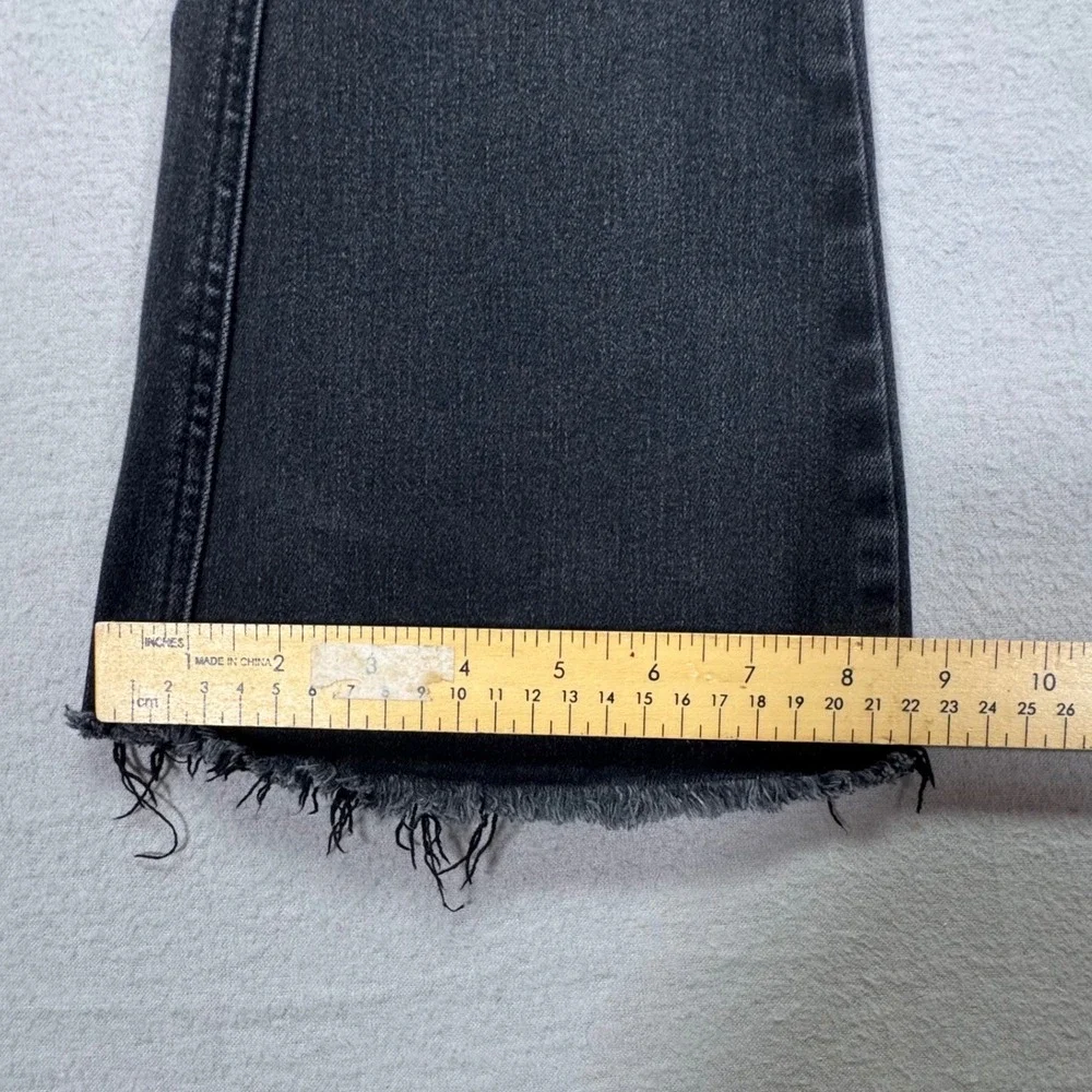 Judy Blue‎ High Rise Faded Black Flare Jeans Raw Hem Bell Bottoms 0/24